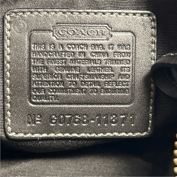 Y2K Coach Hampton Signature Jacquard Shoulder Hobo Bag Black Small Purse # 11371 - Picture 16 of 16